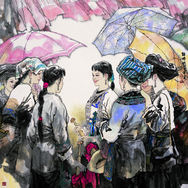 劉書軍 姐妹們 130cmx130cm 2007年.jpg